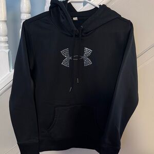 Under Armour Black Hoodie with Bling Logo